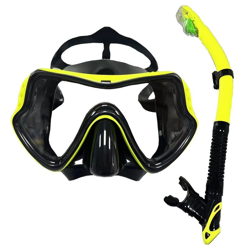 Underwater Snorkeling Half Face Face Children Swimming Mask Set Scuba Diving Respirator Masks Anti Fog Safe Breathing for Adult QY306+288