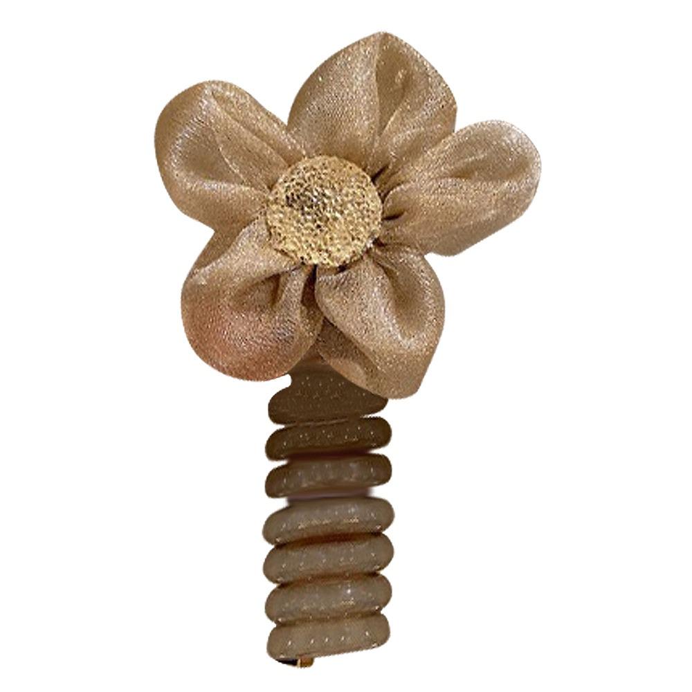 

Sweet Flower Telephone Line Hair Loop Spiral Coil Head Rope Ponytail Bubble Braid Headband Woman Style 6