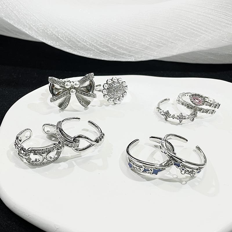 Niche Design Sense Light Luxury High Sense Stacked Open Ring Fashion French Personality Ring Women
