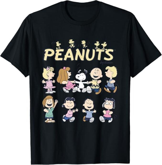 Peanuts Snoopy and friends dancingShort Sleeve Unisex T-Shirt Unisex T-Shirt L