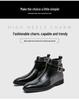 Men's Large Size Autumn-Winter Patchwork Leather Ankle Boots - European American Fashion Slip-On, British Business Formal Style, Size 48