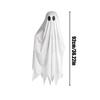 Halloween Kids Ghost Costume Ghost Cosplay Costume with Pumpkin Trick or Treat Candy Bags White Ghost Outfit Ghost Cape