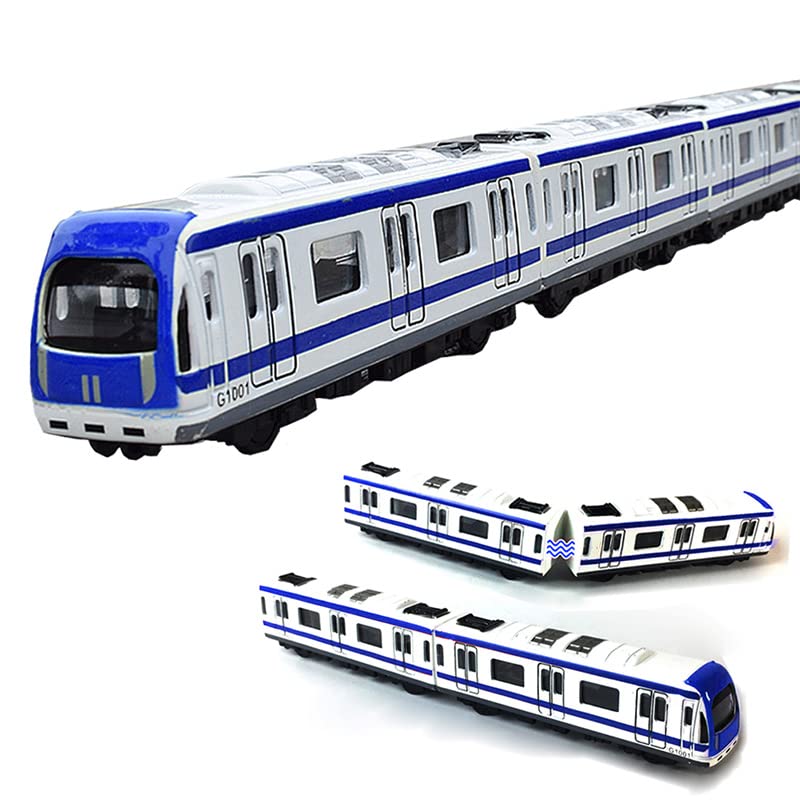 1/64 Scale Train Model, 4 Urban Rail Subway Alloy Train Cars, Alloy Subway Model, Subway/car Model