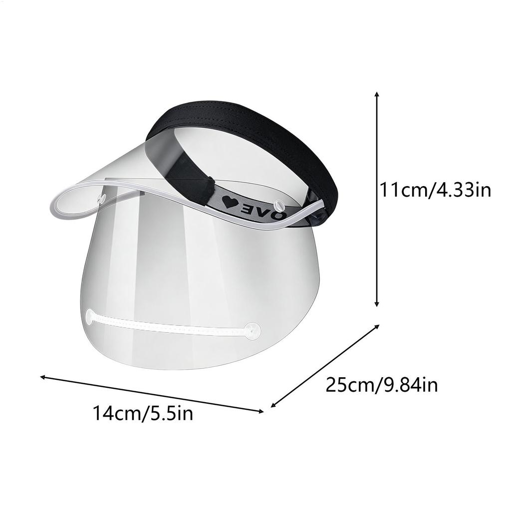 Clear Rainproof Face Shield Wide Brim with Elastic Headband Double-layer Rainproof Hat Brim for Daily Commuting Leisure Cycling