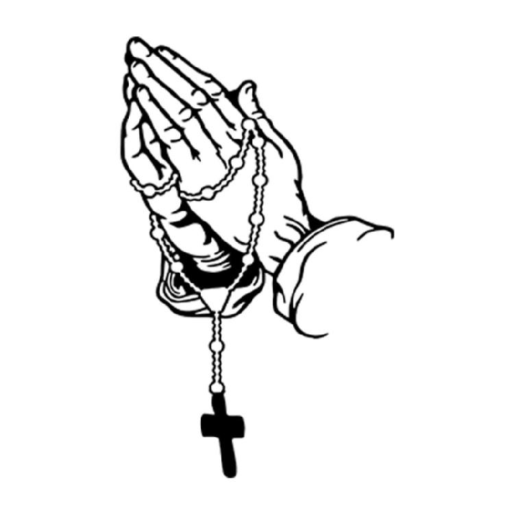 

Prayer Works Praying Hand Church Pray Car Window Vinyls Decal Sticker Automotive S