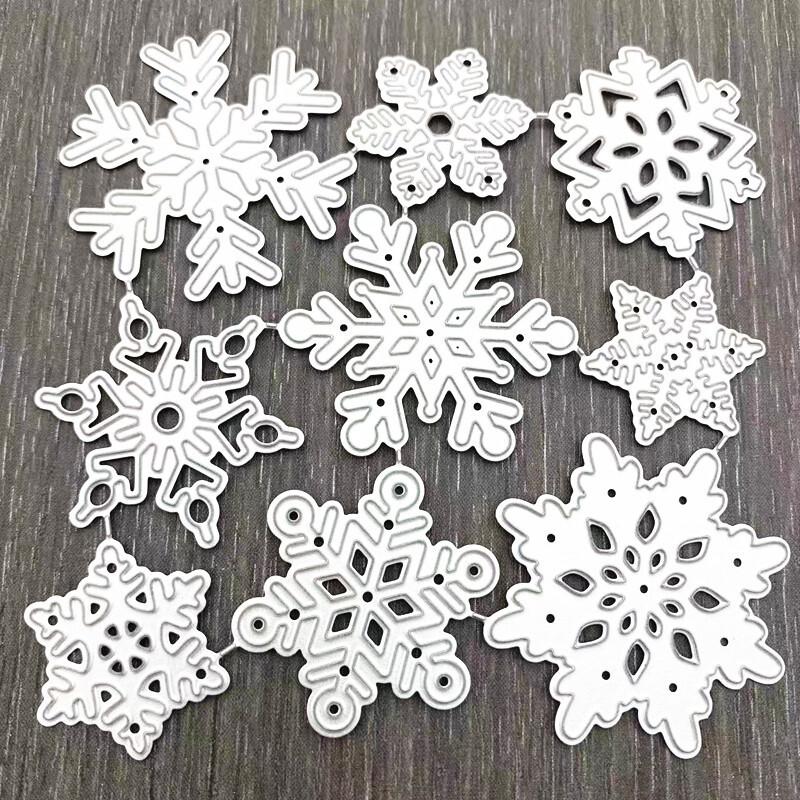 Winter Snowflake Cutting Dies Metal Stencil DIY Scrapbooking Album Paper Card Embossing Craft Art Craft Merry Christmas