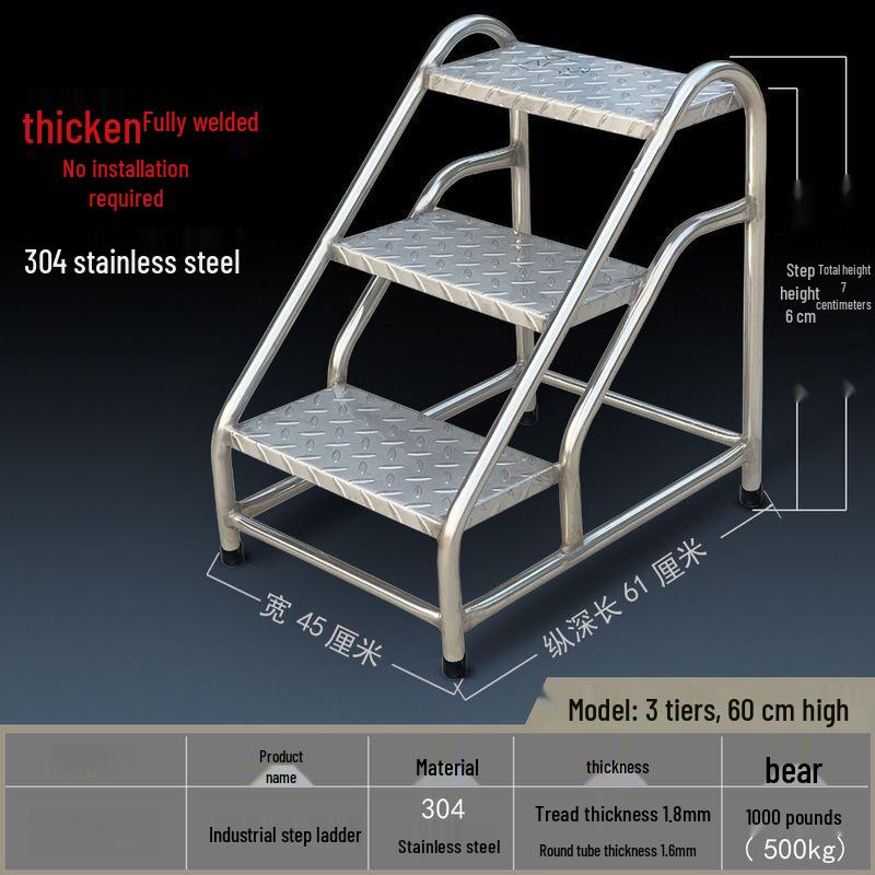 304 Stainless Steel Multi-purpose Step Stool & Ladder