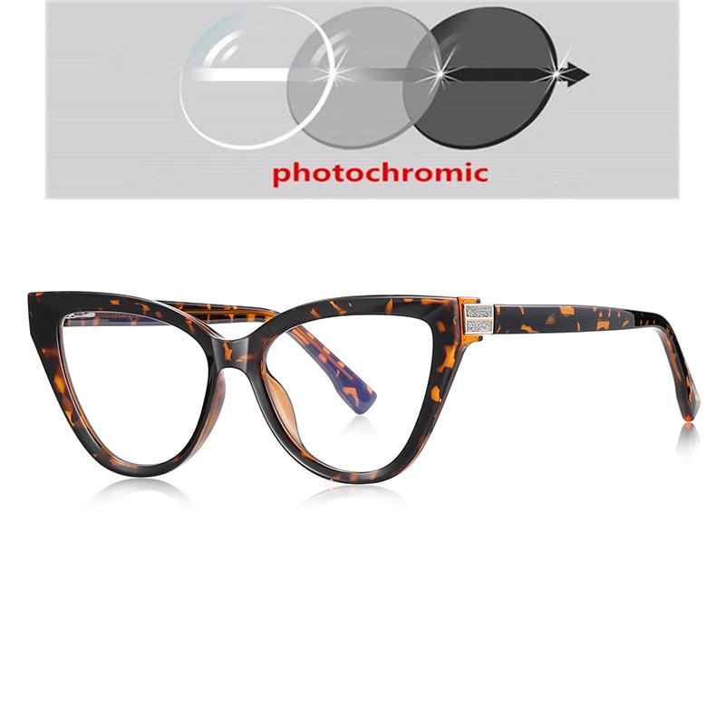 Luxury Cat'S Eye Fashion Women Myopia Glasses Big Frame  Anti-Blue Light  Prescription Eyewear -0.5 -0.75 To -6.0