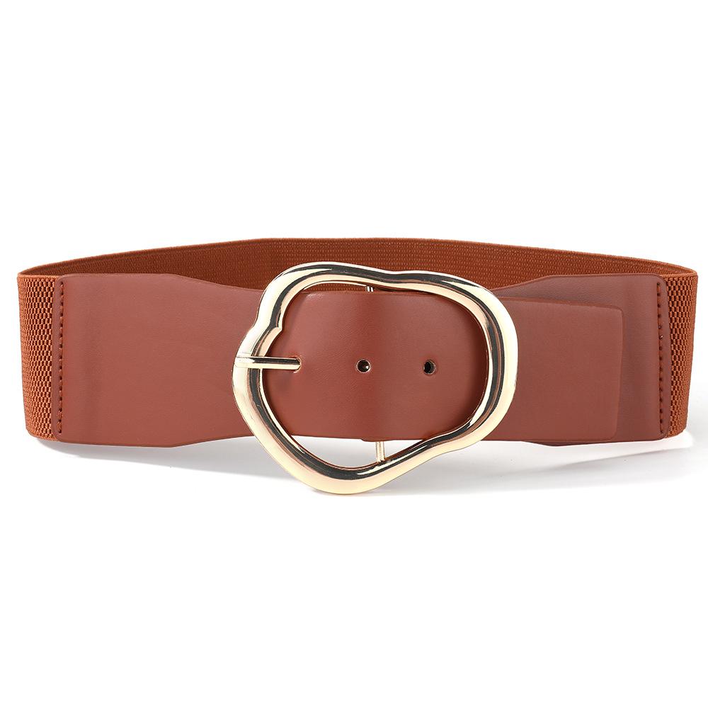 European & American Irregular Elastic Waist Belt for Women - Versatile Leather Accessory for Sweaters, Dresses, & Body Shaping