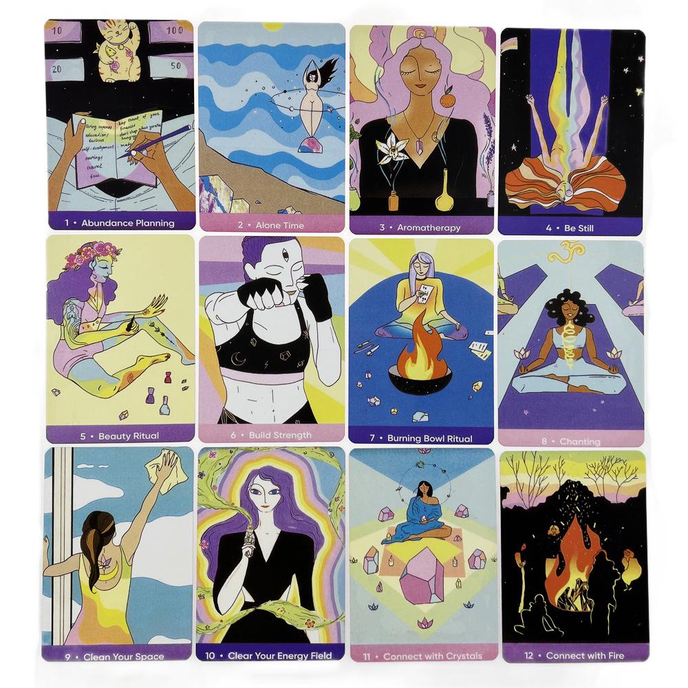 10x6 Cm Sacred Self-care Oracle Tarot In A Tin