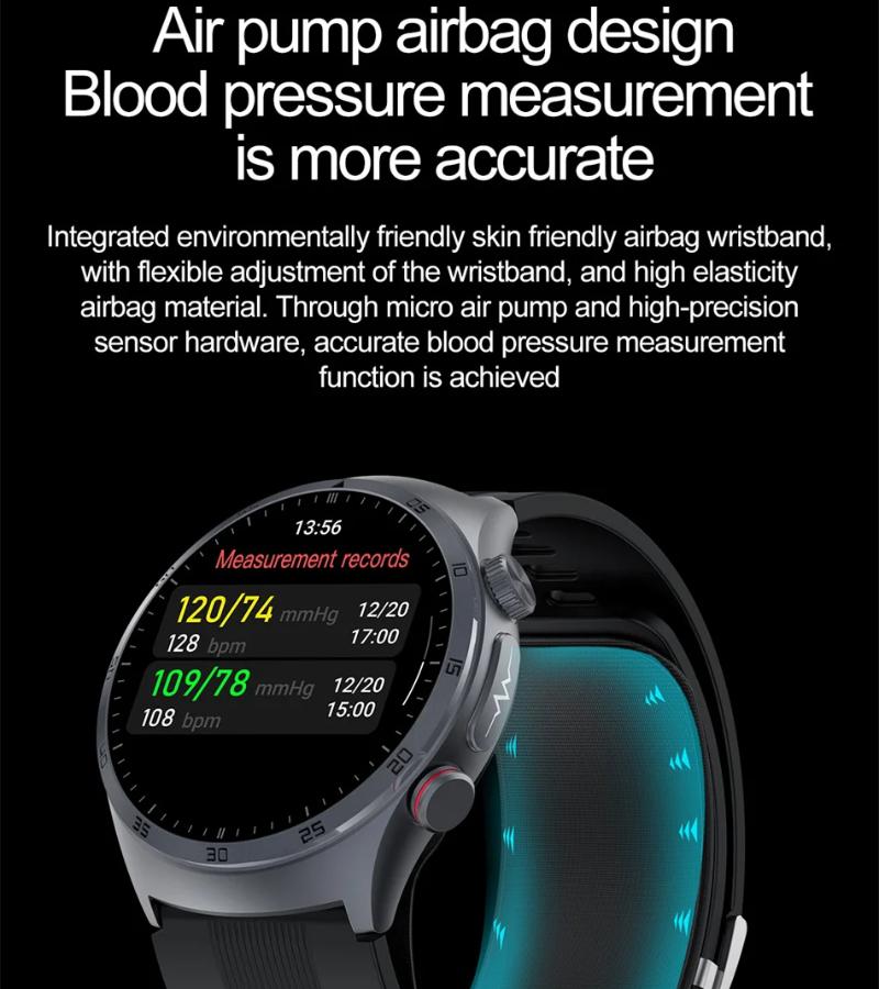 NFC Smartwatches ECG Air Pump Blood Pressure Watch Blood Oxygen Sport FitnessTracking Sapphire Smart Watch for Xiaomi Huawei iOS