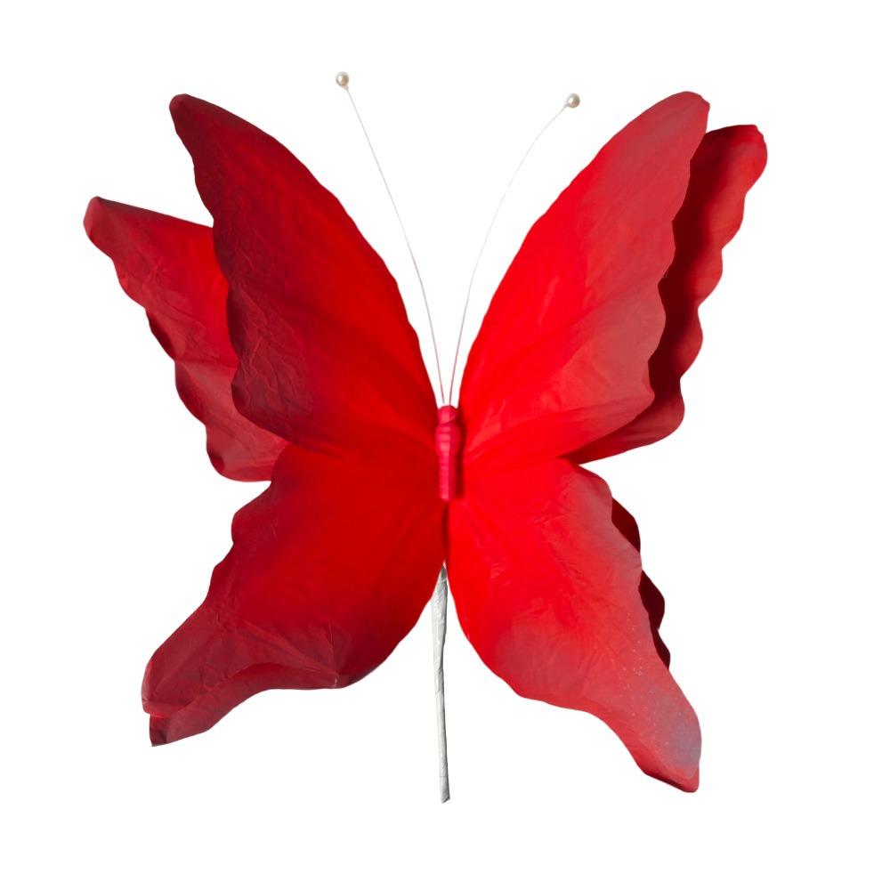 

Artificial Flowers Corrugated Paper Butterfly 30CM Photography Props NEW Wall Decoration Garden червоний