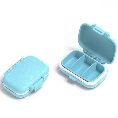 Compact 3-Compartment Pill Box for Medicine Storage - Round, Oval, Square Options
