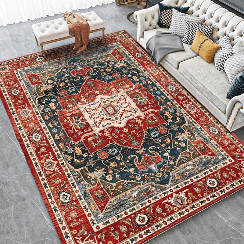Retro Europe Morocco Style Carpet Living Room Sofa Bedroom Study Kitchen Entrance Door Mat Non-slip Persia Home Decorstyle Rug