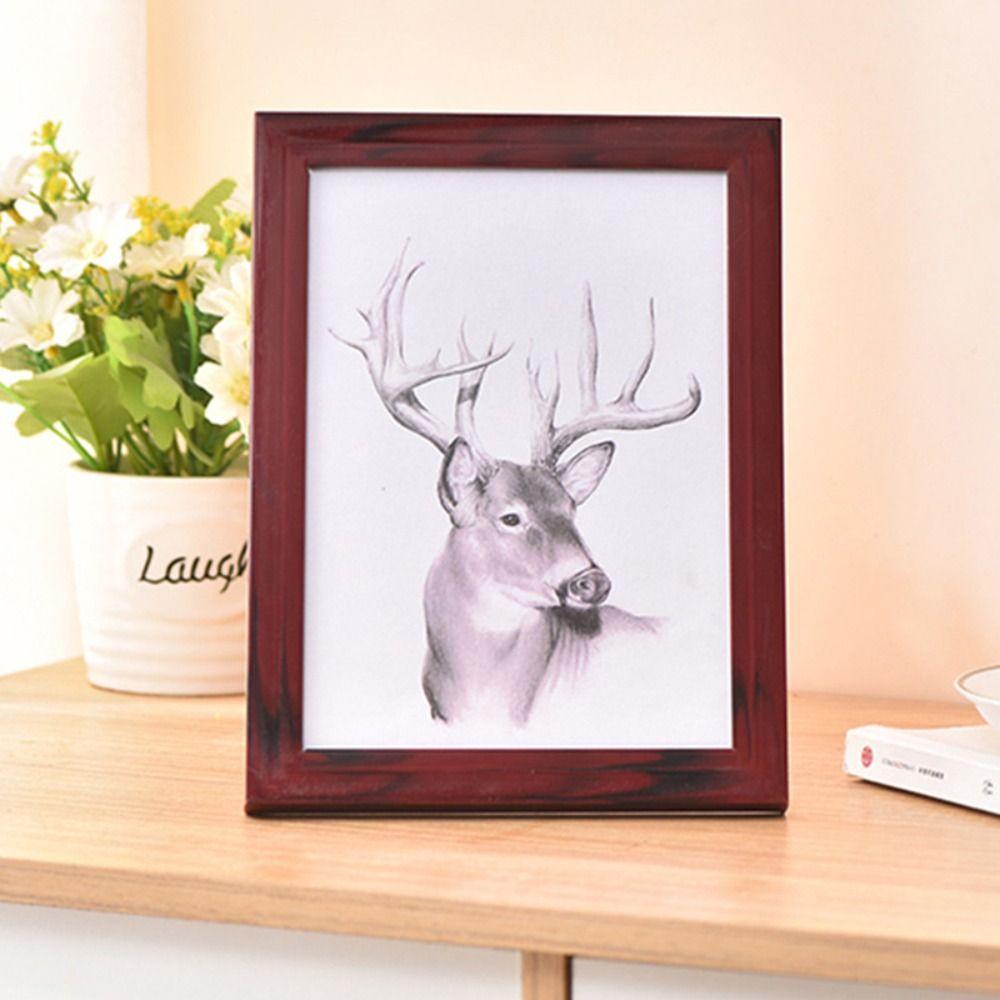 Handcraft Picture Frame Wooden Photo Display Frame Simple Photo Display Holder  Desktop Ornament