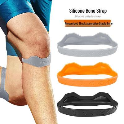 Silicone Knee Brace and Jump Rope Set for Outdoor Sports - Shock Absorption and Compression Support with Elastic Fixation and Patella Protector.