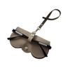 Litchi Embossed Glasses Cover Cute Hanging PU Leather Sunglasses Reading Glasses Storage Bag Portable Travel Eyewear Holder