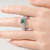 Vintage Inlaid Green CZ Heart Dragonfly Women's Ring Ancient CopperColor Hand Carving Daily Wear Party Jewelry Anniversary Gift