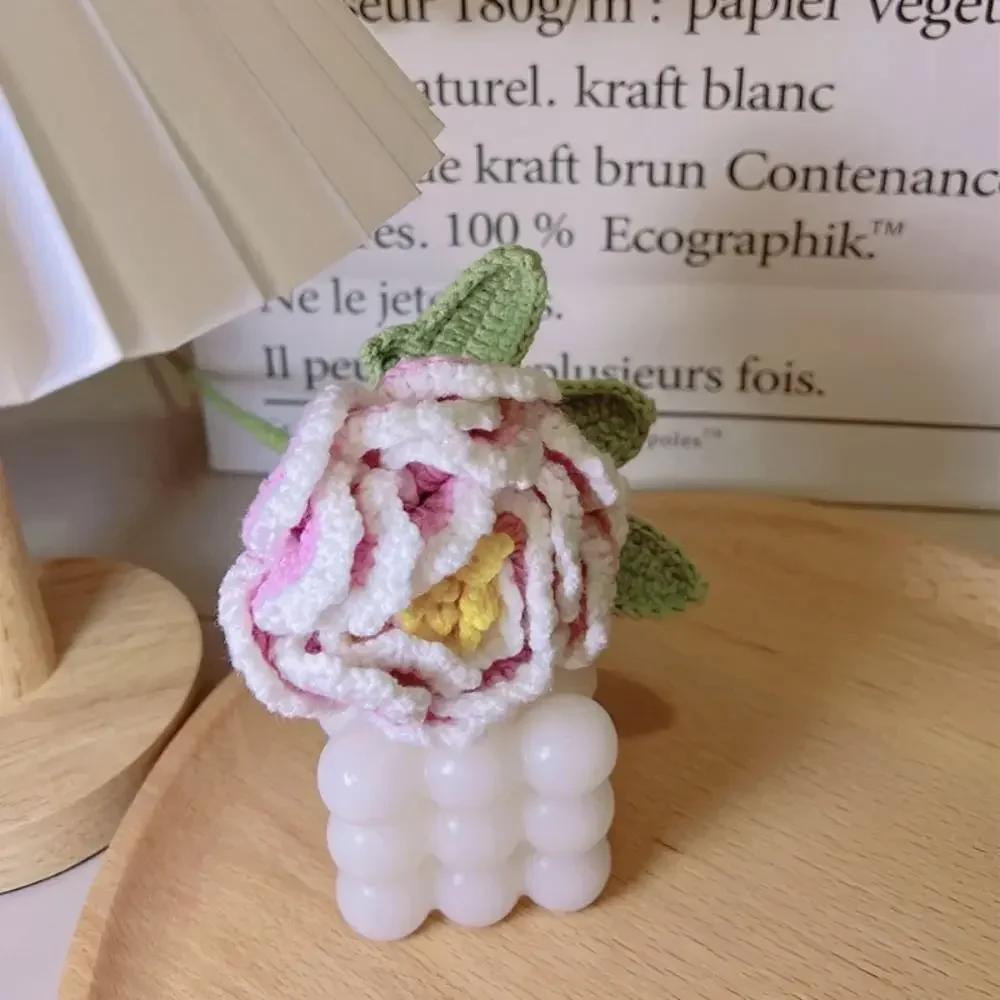 

Букет пионов ручной работы, вязаный крючком, имитация цветка, шерсть, ручная вязка, сделай сам, пион, градиентный цвет, цветок, искусственный цветок