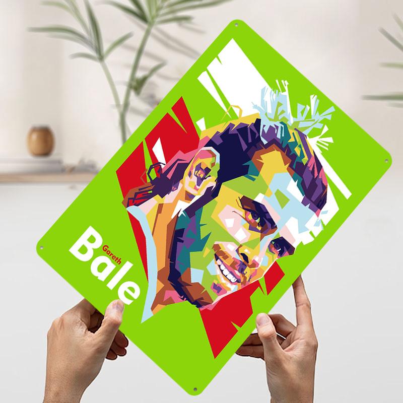 Footballer Printed Poster Customized Wall Art Retro Vintage Metal Tin Signs for Room Office Decor Home Decorations House Items