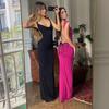 Women's Sexy Backless Slimming Splicing Bowknot Package Hip Temperament Long Dresses