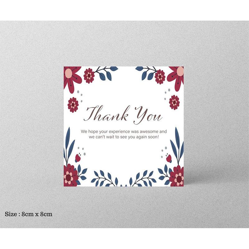 

30pcs 8*8cm Thank You Cards for Small Business - Order Confirmation & Appreciation Labels Decorative Gift Pack for Retail Shops