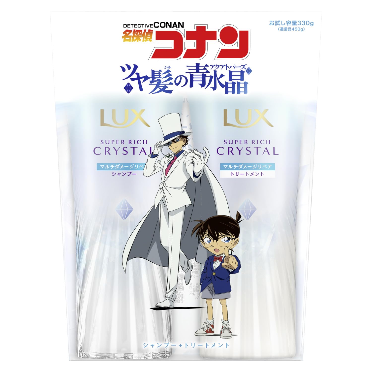 

LUX Super Rich Crystal Aqua Topaz Шампунь и Кондиционер Набор с Дозаторами (330 г + 330 г) синий