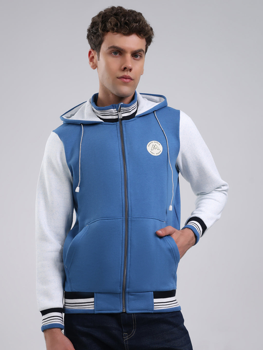 Monte Carlo Men Regular Fit Blue Sweatshirt XL синий