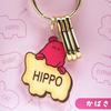 SK Japan Tabekko Dobutsu Hippo Acrylic Carabiner Keyring Charm for Backpacks and Bags