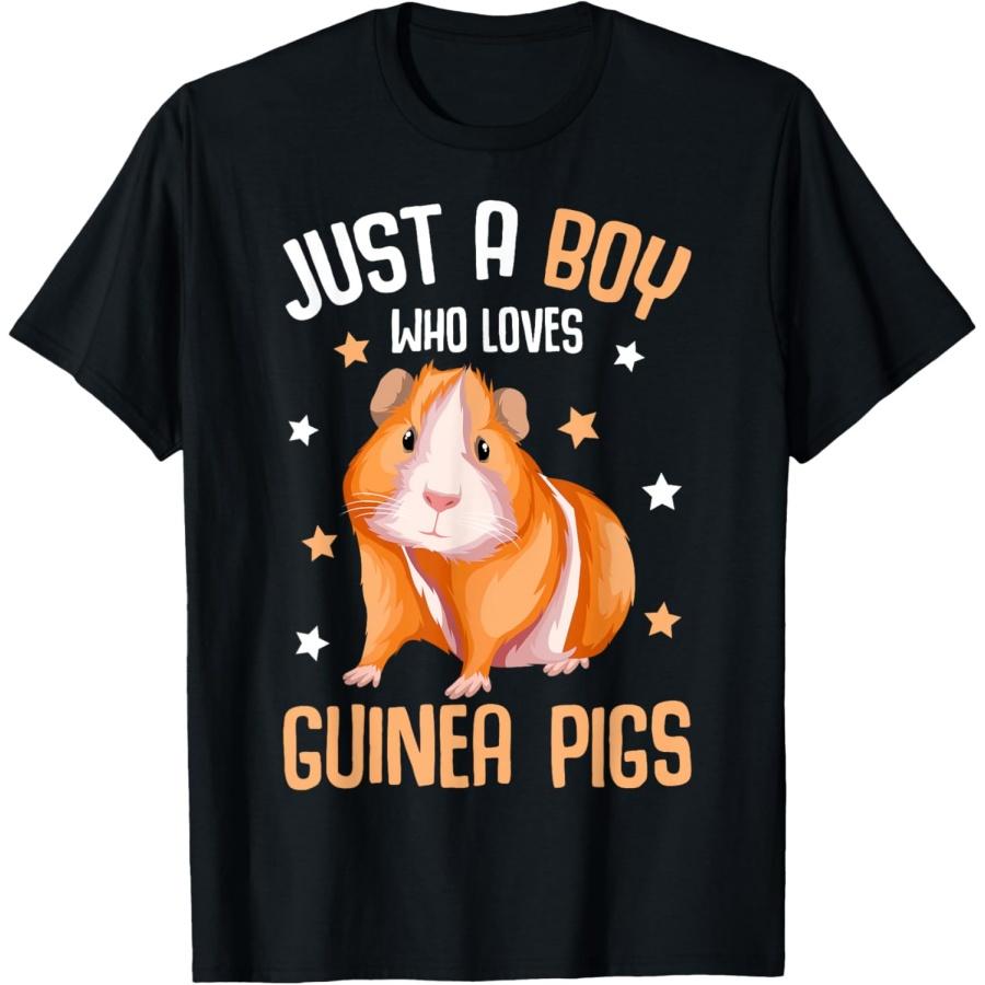 Just a Boy who loves Guinea Pigs Kids Boys Guinea Pig T-Shirt XXXXXL чёрный