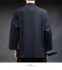 High Quality Cotton Blended Linen Japanese Fashion Men's Kimono, Samurai Japanese Clothing Trench Jacket