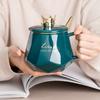 Mug with Lid Couple Office Men and Women Household Coffee Tea Cup Water Cup Cute Ceramic Ceramic Cup Gift