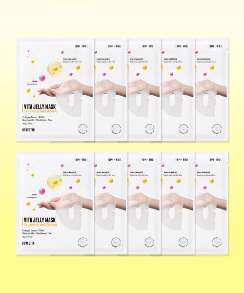 Rovectin Vita Jelly Mask Double Brightening 10 Sheets NONE