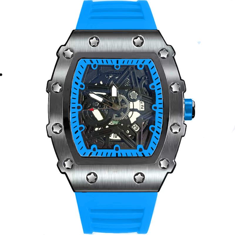 High-Value Fashion Quartz Watch Trendy Luminous Five-Pointed Star Barrel-Shaped Men'S Watch
