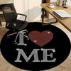1pc I Love Me Rhinestone Chair Carpet for Office, Non slip, Soft and Durable Office Rug for Interior Decoration