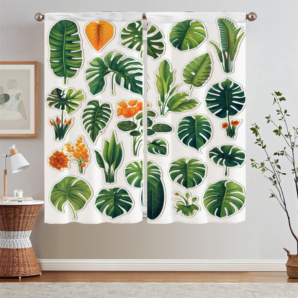 Green Plant Turtle Back Bamboo Modern Living Room Curtains for Camera Black Out Curtains Blackout Shade Curtain Tiebacks Blinds