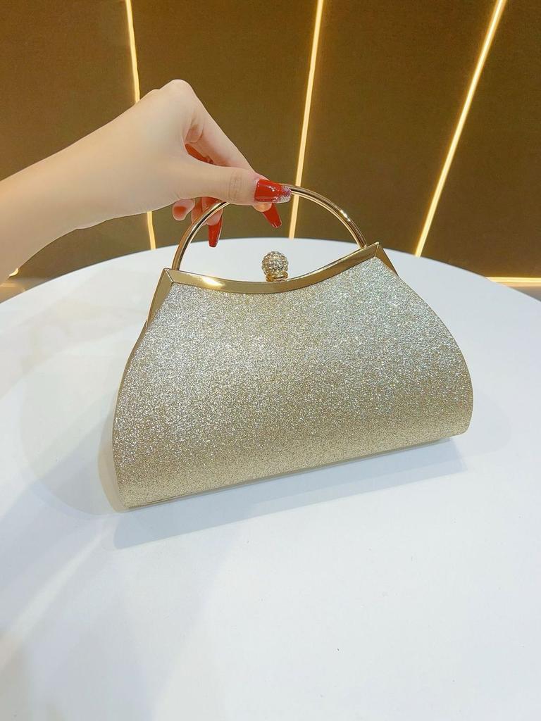 Elegante Pailletten-Clutch für Bräute Mit Kettenriemen Und Funkelndem Dekor