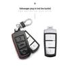 Key Case for Volkswagen: Compatible with 2017+ Magotan, Golf B8, Passat, Tiguan, Lavida, Bora - Genuine Leather