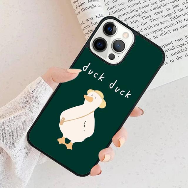 Cartoon Cute Animal Duck Phone Case For iPhone 17 Air 15 16 Cover 11 13 14 Pro Max 12 Plus Max Fundas