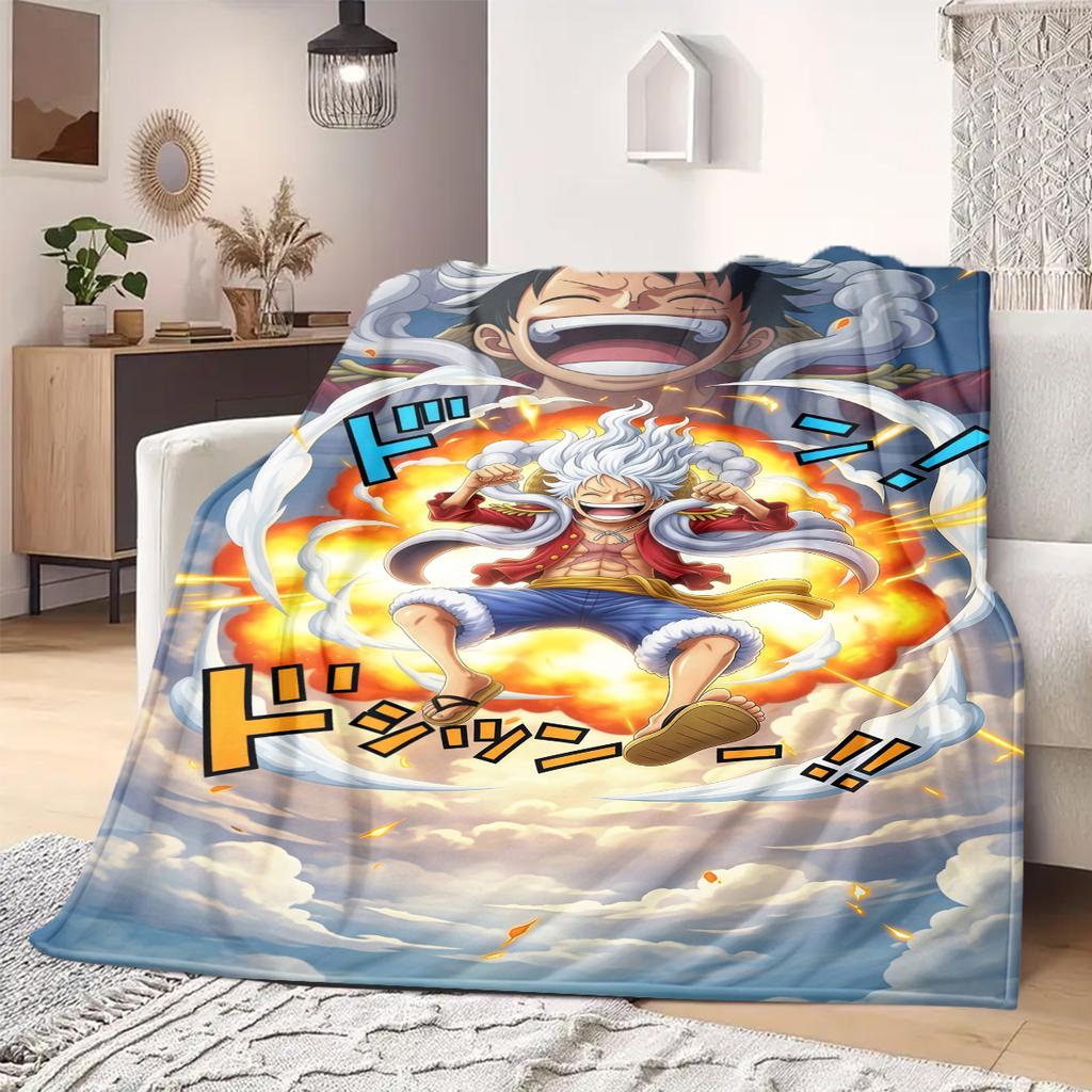 Luffy D Print Blanket Warm Comfortable Flannel Blanket Suitable for Bedrooms,Sofas, Beds,Chairs,Travel 50