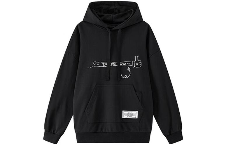 Толстовки Li Ning Унисекс Черные С капюшоном Умеренный Обычный LWDT003-2 L