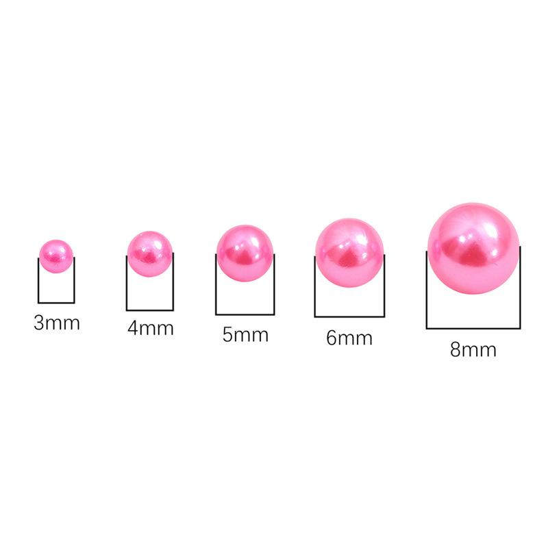 Abs Non-Porous Pearl Plated Colored Round Beads Loose Beads Beaded Handmade Diy Vanity Box Clothing Jewelry Decorative Materials