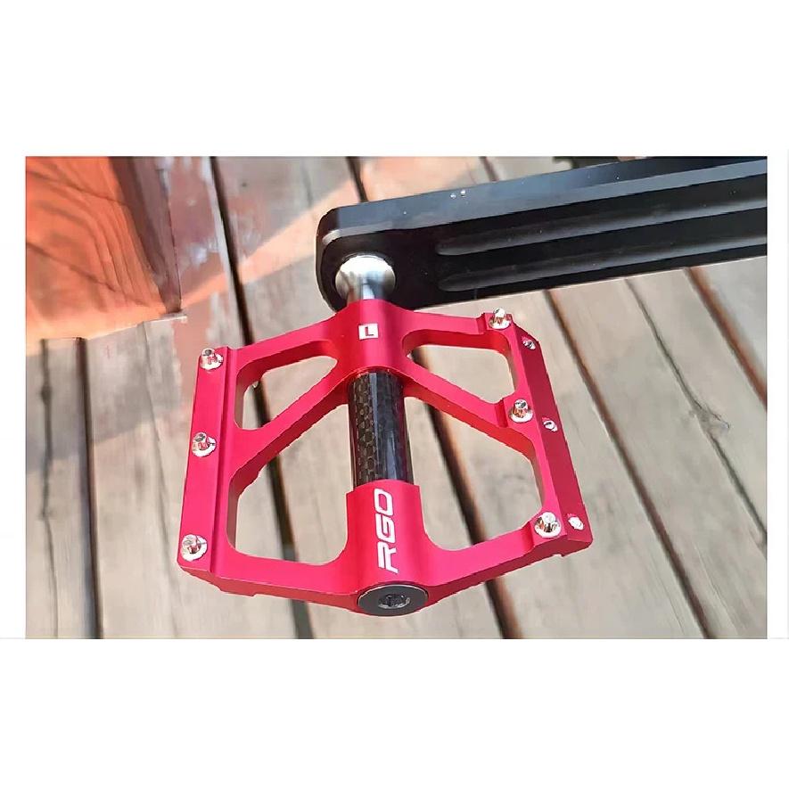 RGO Carbon Fiber Pedal Road Bicycle Pedal 3 Bearing Aluminum Alloy Anti-skid Mountain Bicycle Pedal Bicycle Accessories