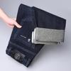 Men'S Jeans Elastic Loose Straight Leg Men'S Pants Autumn And Winter Thick Style Casual Blue Middle-Aged Non Ironing Pants