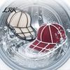 Gabbia per Lavaggio Cappelli per Lavatrice, Rastrelliera Pulitore per Cappelli da Baseball, Supporto Lavabile in Lavatrice con Design a Rete Vuota, Strumento in Plastica con Chiusura a Fibbia Laterale
