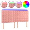 VidaXL LED Headboard Bedroom Furniture Double Bed Accessory Head of Bed Frame Interior Pink 3122923