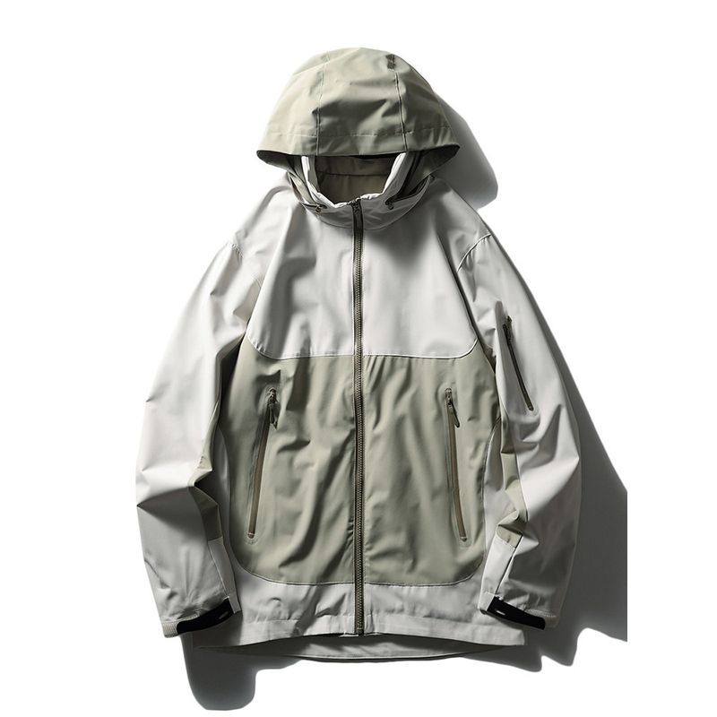 Outdoor Patchwork Contrast Color Jacket Outerwear Men's Spring and Autumn Windproof Waterproof Sports Trench coat Foreign Trade Men's Clothing Jacket