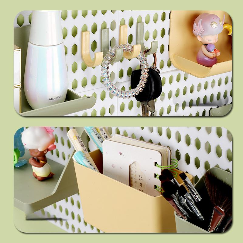 Hole-free Household Hole Board Wall Dormitory Kitchen Bathroom Wall Shelves Shelves Wall Mounted Storage Racks Partitions