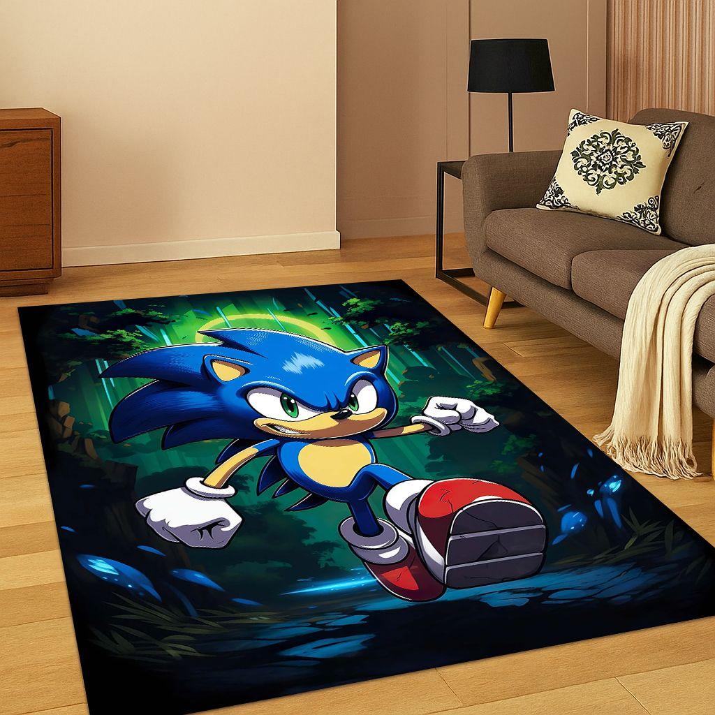 

Класичний килим-килимок з мультяшним їжачком S-Sonic для спальні, вітальні, дивана, домашнього декору, дитячої зони, протиковзкий килимок для підлоги, подарунок 40x60cm