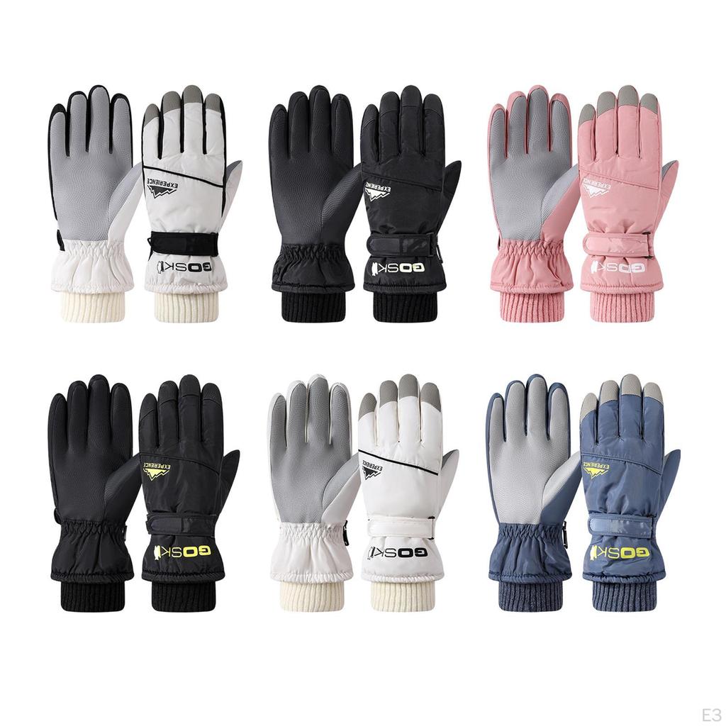 Winter Gloves Lined Warm Mittens Ski for Motorcycling Outdoor Sports Skating